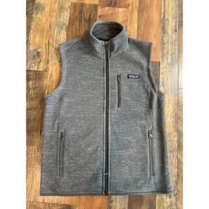 Patagonia Better Sweater Fleece Vest Size Medium Nickel Grey Full Zip